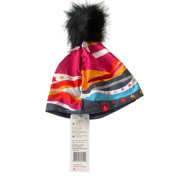 NWT Krimson Klover Hat BEANIE Dream On Apres Ski Removable Faux Fur Pom Multi - Picture 2 of 12